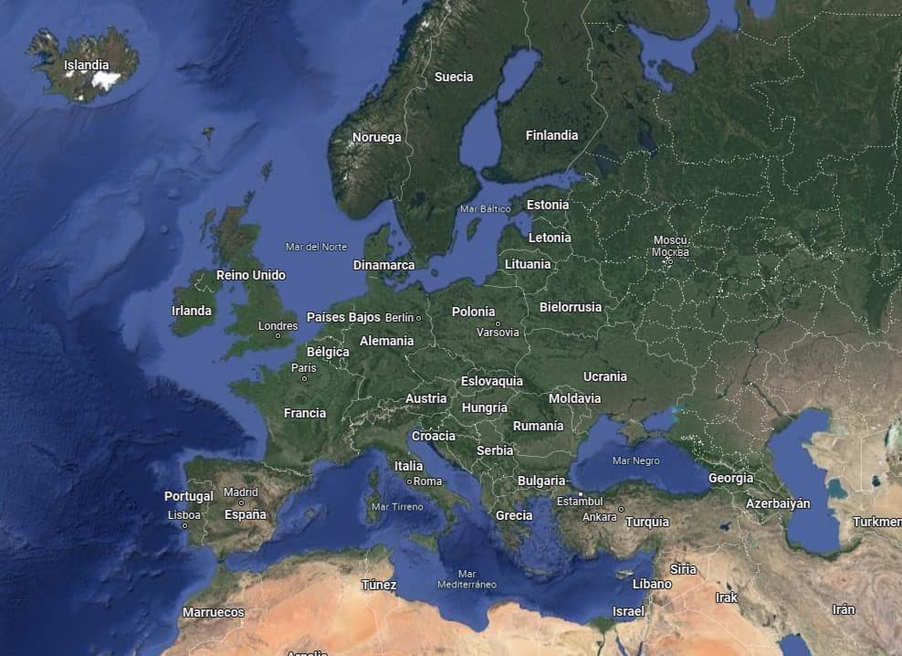 Red satelital europa