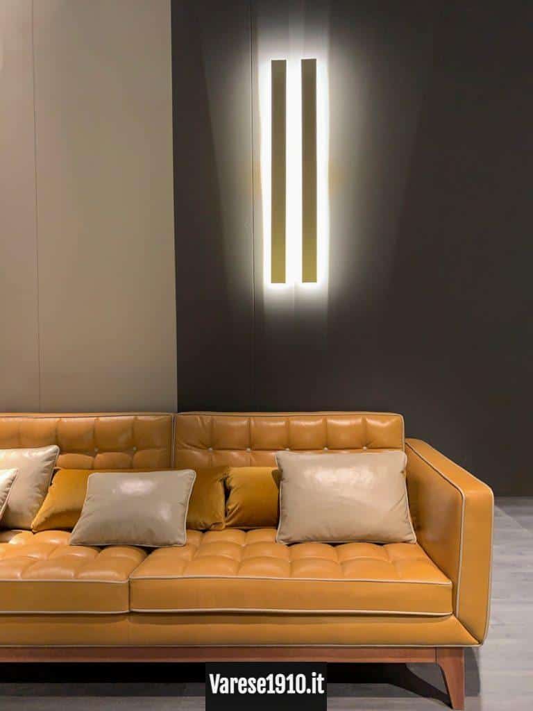 orange leather sofa